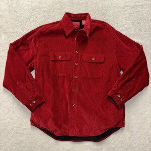 Arrow Workwear Jacket Mens L Red Cordoury Fleece Lined Cozy Barn Farm Ranch